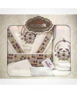 Set Prosop si Halat din Bumbac 3 Piese, Nurpak, SBN3-05