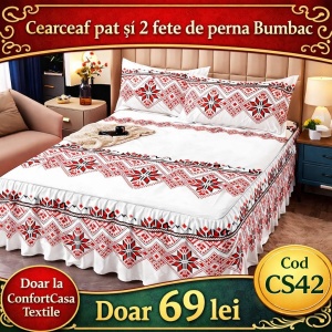 Cearceaf de pat si 2 fete de perne 160X200cm CS42