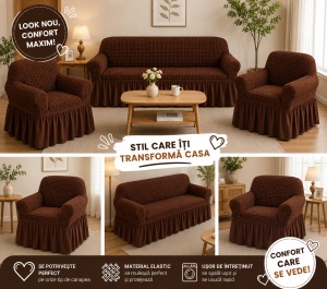 Husa Canapea 3 Locuri + 2 Huse Fotolii (Set ) MARO