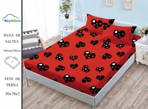 HUSA DE PAT CU ELASTIC CU 2 FETE DE PERNA 180X200 CM SKYH54