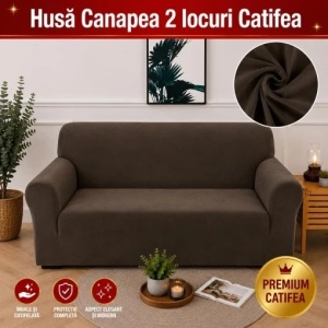 Husa Elastica Pentru Canapea 2 locuri Maro SCA11