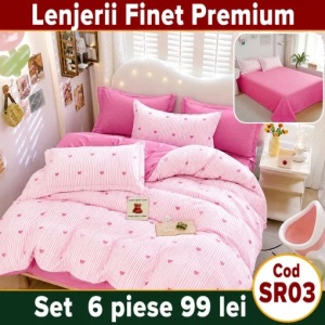 Lenjerie Bumbac Finet 6 piese SR03