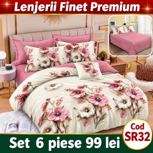 Lenjerie Bumbac Finet 6 piese SR32