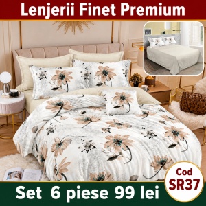 Lenjerie Bumbac Finet 6 piese SR37