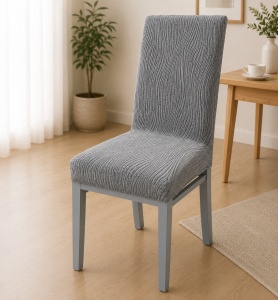 Set 6 Huse Scaune PremiumJaquard Gri