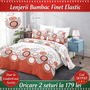 Set Lenjerie cu Elastic Finet 6 Piese SKYF03