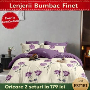 SET LENJERIE EAST COMFORT PENTRU PAT DUBLU FINET GROS EST161