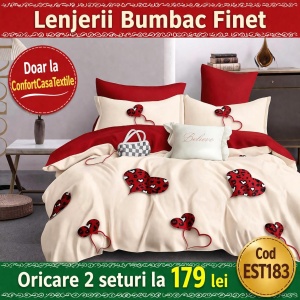 SET LENJERIE EAST COMFORT PENTRU PAT DUBLU FINET GROS EST183