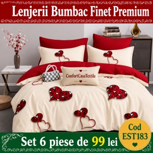SET LENJERIE EAST COMFORT PENTRU PAT DUBLU FINET GROS EST183
