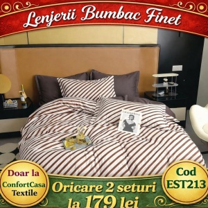 SET LENJERIE EAST COMFORT PENTRU PAT DUBLU FINET GROS EST213