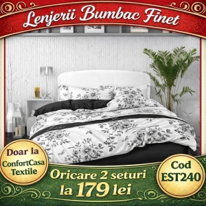 SET LENJERIE EAST COMFORT PENTRU PAT DUBLU FINET GROS EST240