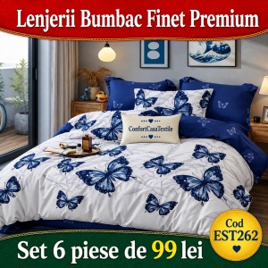 SET LENJERIE EAST COMFORT PENTRU PAT DUBLU FINET GROS EST262