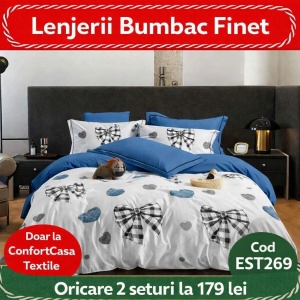 SET LENJERIE EAST COMFORT PENTRU PAT DUBLU FINET GROS EST269