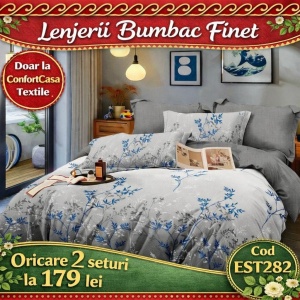 SET LENJERIE EAST COMFORT PENTRU PAT DUBLU FINET GROS EST282