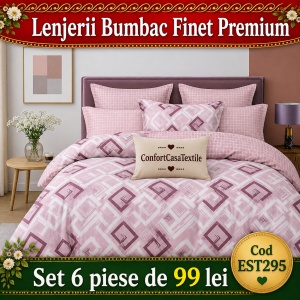 SET LENJERIE EAST COMFORT PENTRU PAT DUBLU FINET GROS EST295