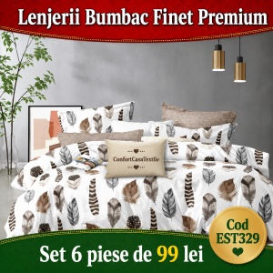 SET LENJERIE EAST COMFORT PENTRU PAT DUBLU FINET GROS EST329