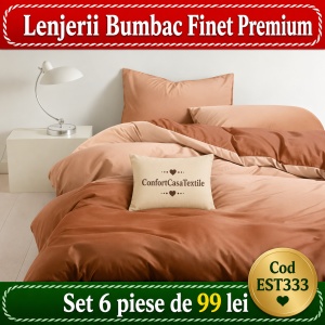 SET LENJERIE EAST COMFORT PENTRU PAT DUBLU FINET GROS EST333