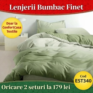 SET LENJERIE EAST COMFORT PENTRU PAT DUBLU FINET GROS EST340