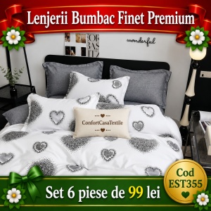 SET LENJERIE EAST COMFORT PENTRU PAT DUBLU FINET GROS EST355