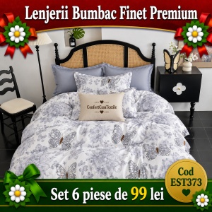 SET LENJERIE EAST COMFORT PENTRU PAT DUBLU FINET GROS EST373