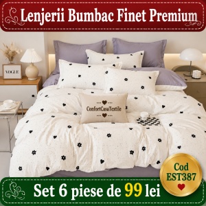 SET LENJERIE EAST COMFORT PENTRU PAT DUBLU FINET GROS EST387