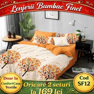 SET LENJERIE SKY HOME PENTRU PAT DUBLU FINET GROS SF12