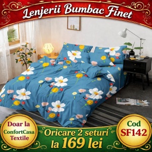 SET LENJERIE SKY HOME PENTRU PAT DUBLU FINET GROS SF142