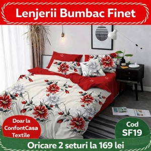 SET LENJERIE SKY HOME PENTRU PAT DUBLU FINET GROS SF19