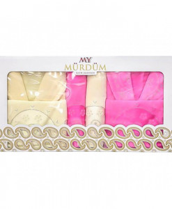 Set Prosoape si Halate din Bumbac 6 Piese, My Murdum, MYM6-01 Roz-Galben