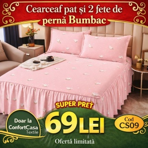 Cearceaf de pat si 2 fete de perne 160X200cm CS09
