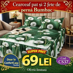 Cearceaf de pat si 2 fete de perne 160X200cm CS37
