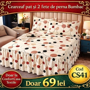 Cearceaf de pat si 2 fete de perne 160X200cm CS41