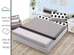 HUSA DE PAT CU ELASTIC CU 2 FETE DE PERNA 140X200 CM SHK31