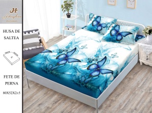 HUSA DE PAT CU ELASTIC CU 2 FETE DE PERNA PREMIUM 180X200 CM HSG08