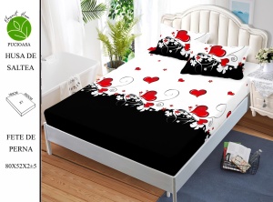 HUSA DE PAT CU ELASTIC CU 2 FETE DE PERNA PREMIUM 180X200 CM HSG93