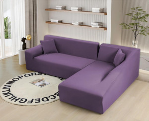 Husa Elastica Pentru Fotoliu / Canapea / Coltar Model Lila Uni