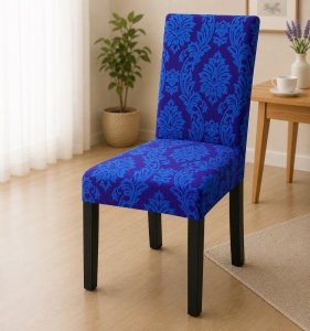 Set 6 Huse Scaune PremiumJaquard Albastru