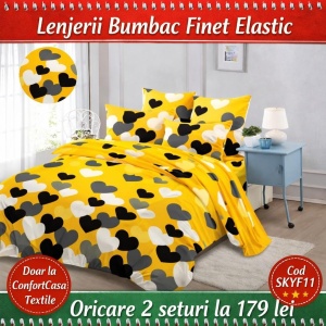 Set Lenjerie cu Elastic Finet 6 Piese SKYF11