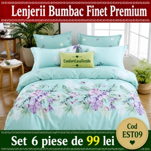 SET LENJERIE EAST COMFORT PENTRU PAT DUBLU FINET GROS EST09