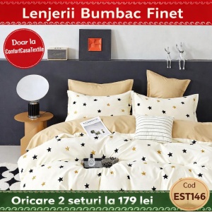 SET LENJERIE EAST COMFORT PENTRU PAT DUBLU FINET GROS EST146