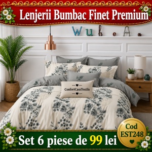 SET LENJERIE EAST COMFORT PENTRU PAT DUBLU FINET GROS EST248