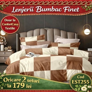 SET LENJERIE EAST COMFORT PENTRU PAT DUBLU FINET GROS EST255