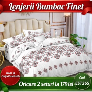 SET LENJERIE EAST COMFORT PENTRU PAT DUBLU FINET GROS EST265