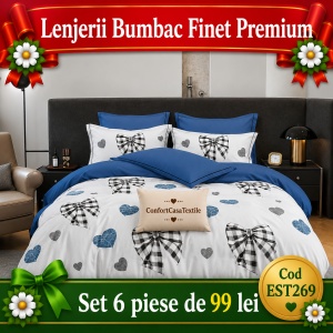 SET LENJERIE EAST COMFORT PENTRU PAT DUBLU FINET GROS EST269