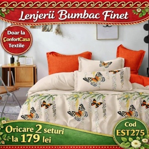 SET LENJERIE EAST COMFORT PENTRU PAT DUBLU FINET GROS EST275