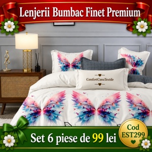 SET LENJERIE EAST COMFORT PENTRU PAT DUBLU FINET GROS EST299
