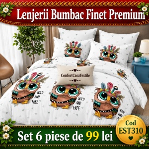 SET LENJERIE EAST COMFORT PENTRU PAT DUBLU FINET GROS EST310