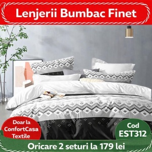 SET LENJERIE EAST COMFORT PENTRU PAT DUBLU FINET GROS EST312