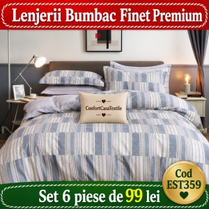 SET LENJERIE EAST COMFORT PENTRU PAT DUBLU FINET GROS EST359