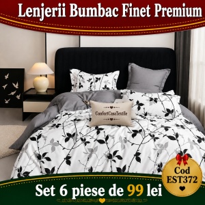 SET LENJERIE EAST COMFORT PENTRU PAT DUBLU FINET GROS EST372